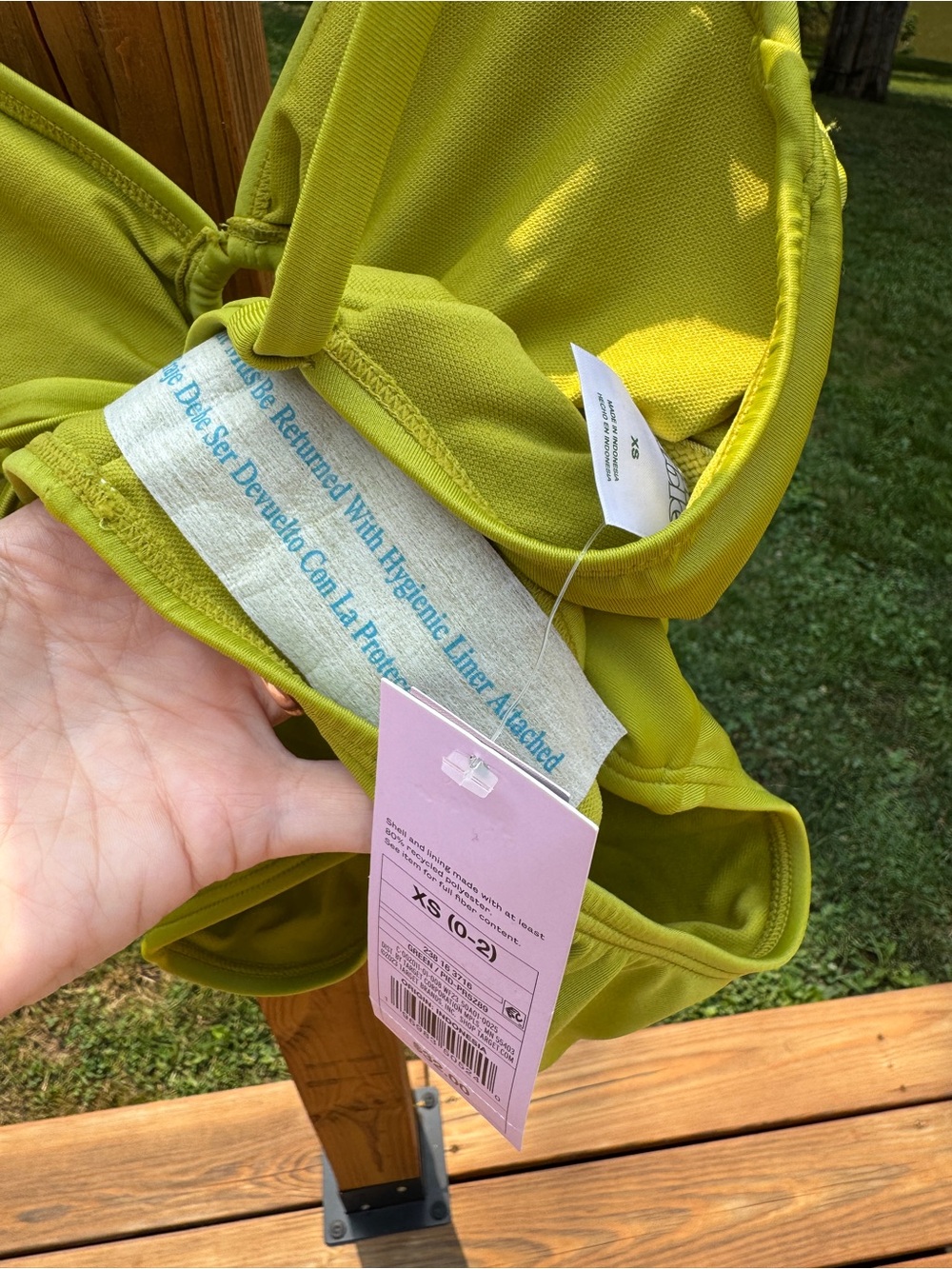 Wild Fable $32 XS Swimsuit Chartreuse Green - Picture 5 of 6